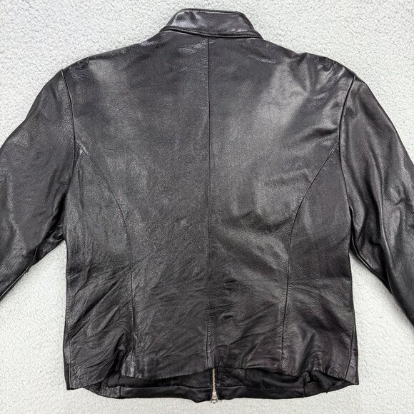 Wilsons Leather Maxima Jacket Women Extra Large XL Black Motorcycle Biker Bomber - Picture 3 of 11